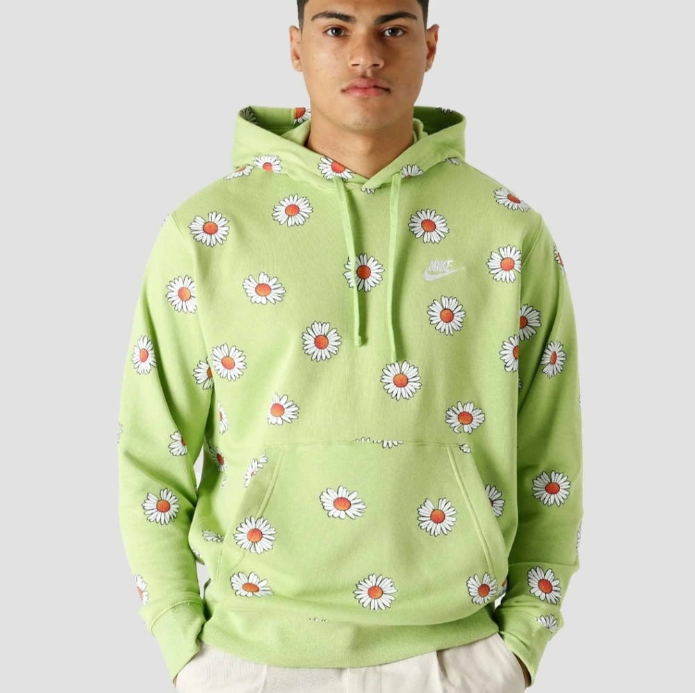 RARE Nike Men’s Green Floral Daisy Hoodie